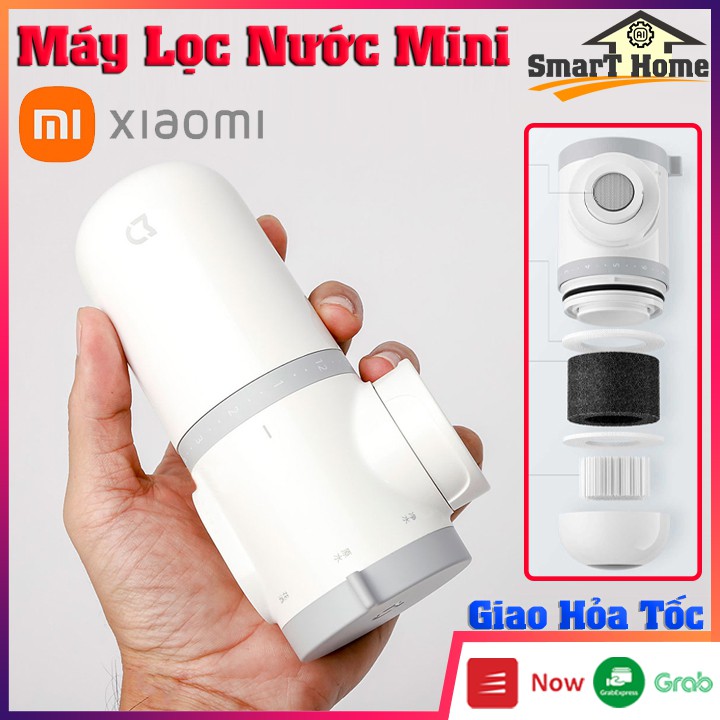 Máy lọc nước mini trực tiếp tại vòi Xiaomi bộ lọc than hoạt tính lọc sạch sâu, Bộ lọc nước tại vòi 3 chế độ nước