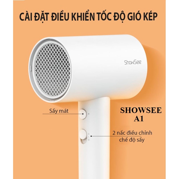 Máy sấy tóc Showsee A1 / A4 / A5 màu trắng / Xanh/ Đỏ