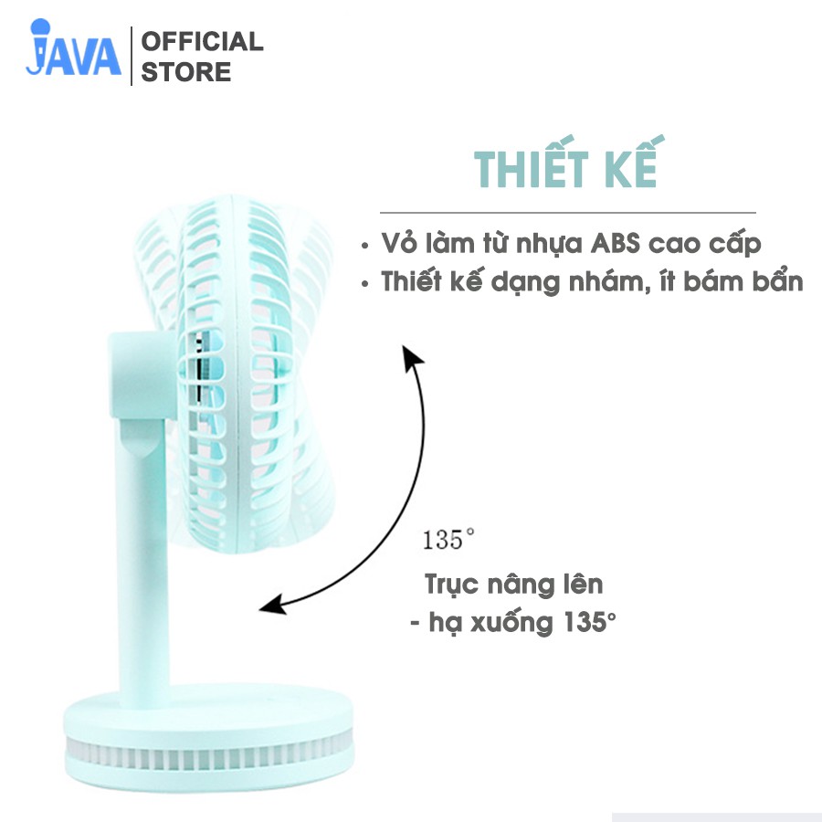 [QUẠT CÓ ĐÈN 2IN1] Quạt để bàn tích điện mini có đèn - Có 3 tốc độ - Dùng 2-4h- tích điện lâu-đèn sáng | BigBuy360 - bigbuy360.vn
