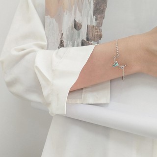 Lắc tay bạc hươu nhỏ lấp lánh ánh xà cừ trend 2019