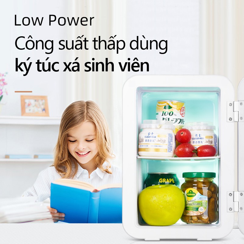 Tủ lạnh mini 8L dùng trên xe oto hoặc gia đình, vừa làm lạnh vừa làm ấm  vinhthuan.shop