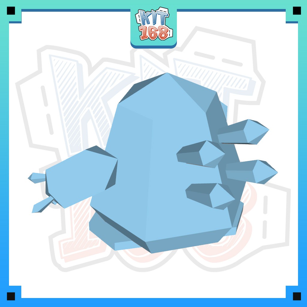 Mô hình giấy Anime Game Chibi Pokemon Regice ver 2