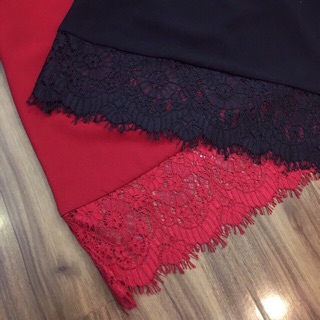 Đầm suông phối ren chất dư rất đẹp