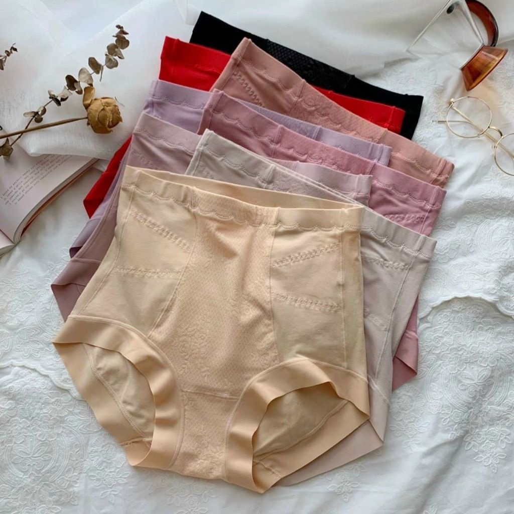 Set 4 Quần Lót Nữ Cotton Cạp Cao Gen Bụng Kháng Khuẩn Hàng Cao Cấp Q16