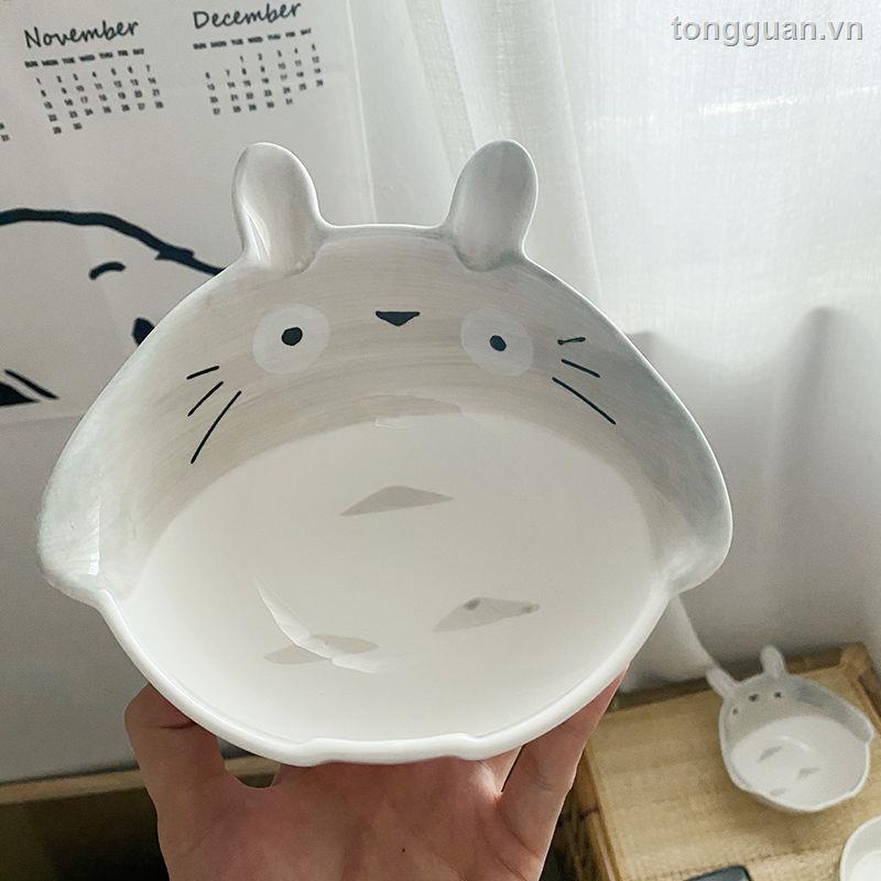 Tô Sứ Đựng Thức Ăn Họa Tiết Totoro Vẽ Tay Dễ Thương Sức Chứa Lớn Tiện Dụng Cho Học Sinh
