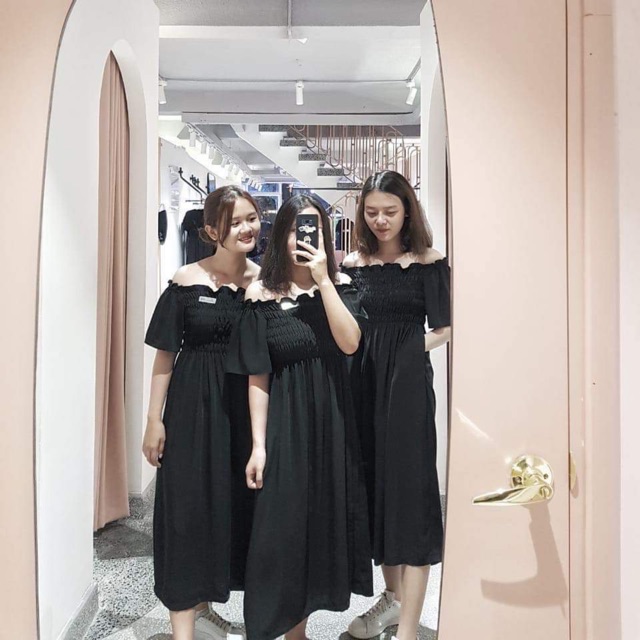 ĐẦM MARU DRESS - ĐẦM TRỄ VAI - ĐẦM XẺ TÀ | BigBuy360 - bigbuy360.vn