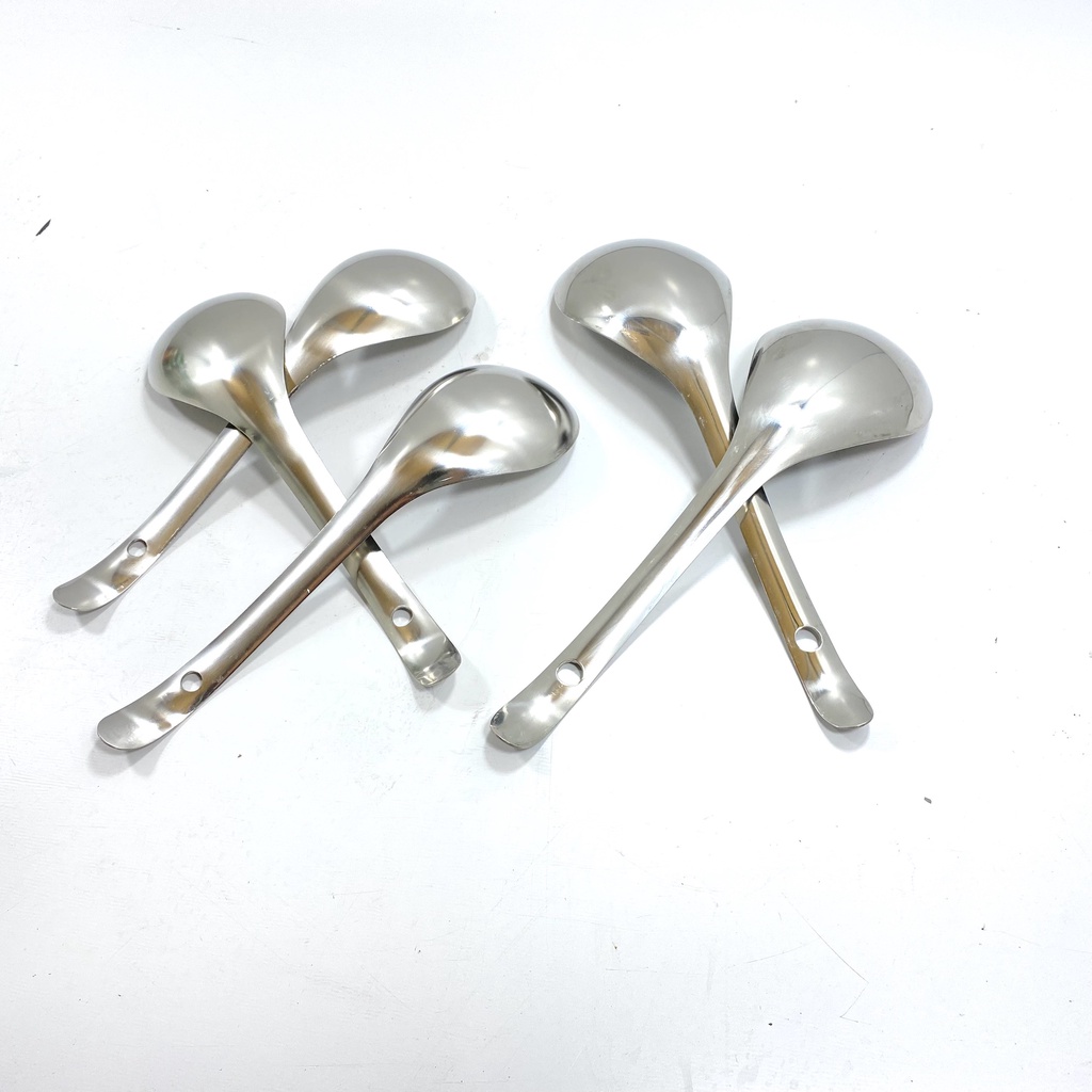 Muôi Múc Canh Inox Cao Cấp - Muôi Gù Liền Inox Sáng Bóng