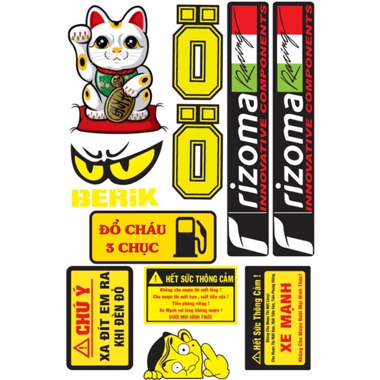 Tem cảnh báo ,đag hót Tem Ohlins, tem cảnh báo , tem idol , tem đổ cháu 3 chục, tem sticker
