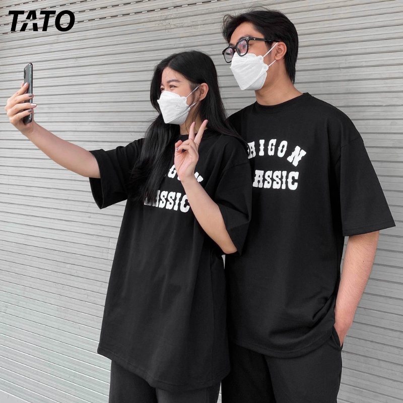 Áo Phông TATO OFFICIAL in chữ SAIGON Classic Typo Tee Form Rộng Tay Lỡ Cotton Thoáng Mát Thời Trang Unisex SG 02