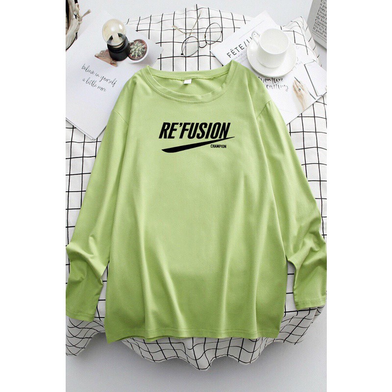 Áo Thun Tay Dài Refusion, form rộng, phù hơp cho nam nữ ATD21 - Áo Phông dài tay form rộng unisex Ulzzang | BigBuy360 - bigbuy360.vn