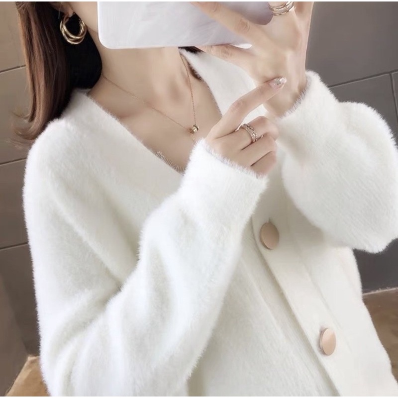 Cardigan len lông cúc đồng | BigBuy360 - bigbuy360.vn