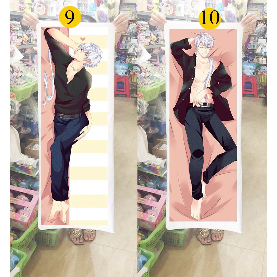 Gối ôm dài mystic messenger 1m x 40cm có ruột bông (Tặng 1 poster hoặc 1 huy hiệu)