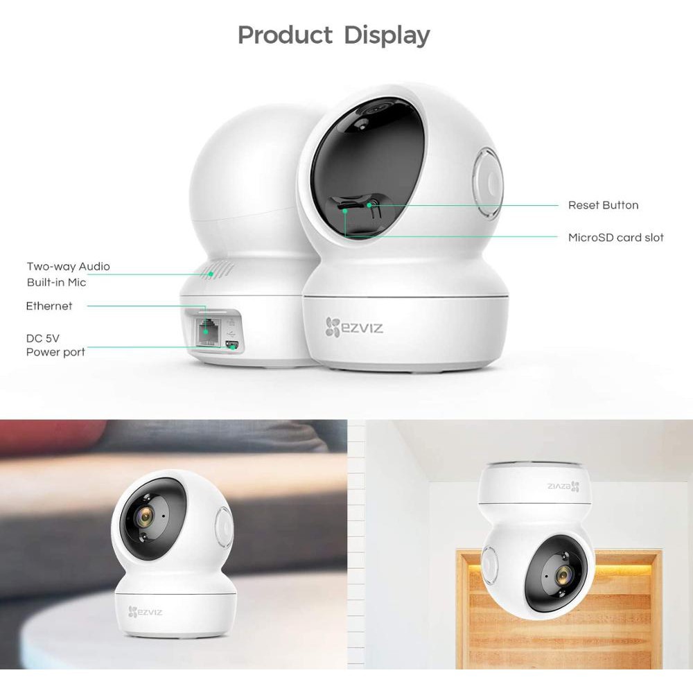 Camera wifi ezviz C6N 4MP, 2MP xoay 360 - Hàng chính hãng, Bảo Hành 24 Tháng | BigBuy360 - bigbuy360.vn