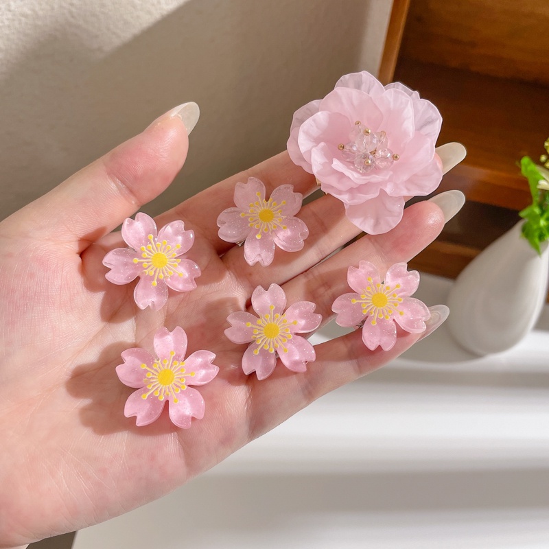 5-10 Kẹp Tóc Hình Hoa Anh Đào Ngọt Ngào