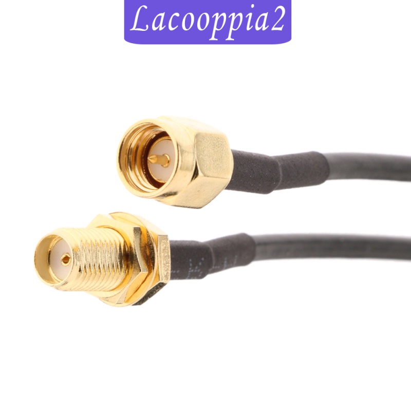 [LACOOPPIA2] Antenna Adapter RP-SMA Extension Cable Cord for WiFi Wireless Router 65.6ft