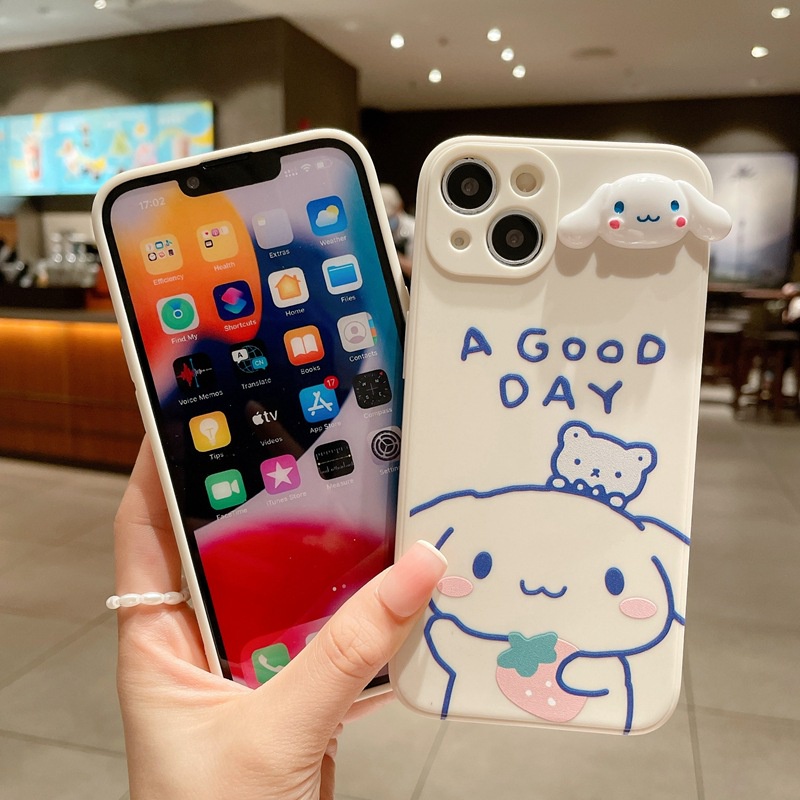 Compatible For Samsung Galaxy A05 A05S A24 M14 A04S A04e A13 A23 A33 A53 A73 M54 M23 M33 M53 S8 S9 Plus S20 S21 FE Note 8 9 20 Note 10 Plus Ốp Điện Thoại Cho Pachacco Cinnamoroll ba chiều dễ thương