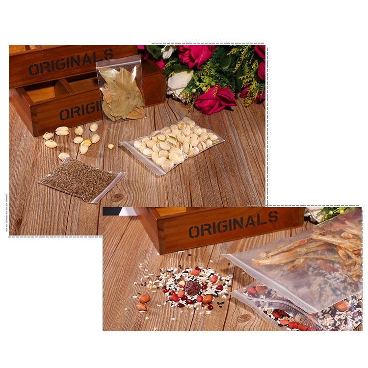 100 Túi nhựa zip tiện dụng bảo quản thức ăn