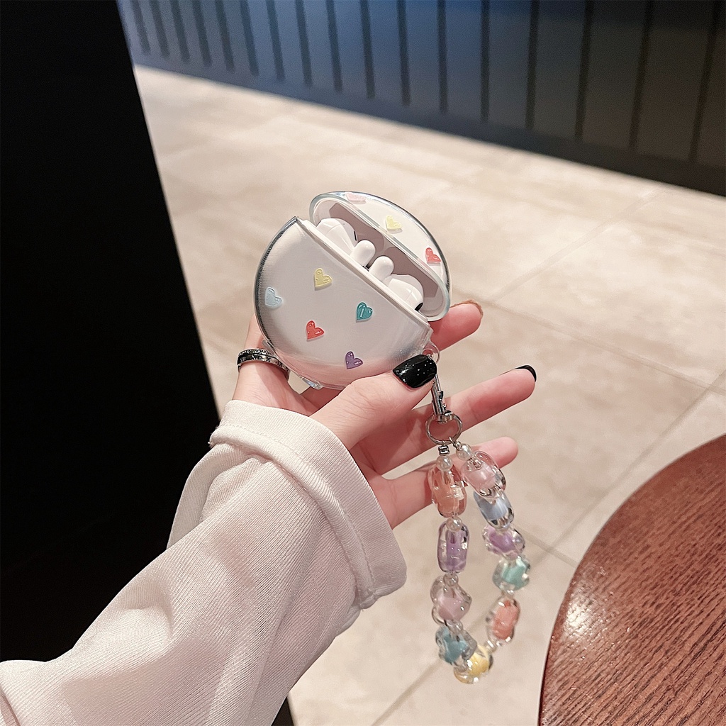 Vỏ Bảo Vệ Hộp Sạc Tai Nghe HUAWEI FreeBuds3/4/4I Bluetooth Không Dây Bằng TPU Dẻo Họa Tiết Trái Tim Nhiều Màu Dễ Thương