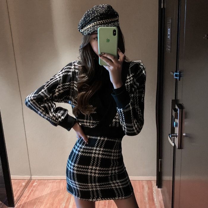 Áo Khoác Vest Tay Dài Kiểu Hàn Quốc Thiết Kế Thanh Lịch Cho Nữ 👗👗 Set Áo Khoác Và Chân Váy Phong Cách Retro Dành Cho Nữ