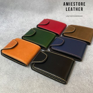 [ Rẻ Nhất ] Ví Sen Da Bò - Da Pullup Màu Đỏ - Amiestore