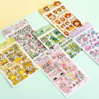 Sticker 4 tấm cô gái dễ thương