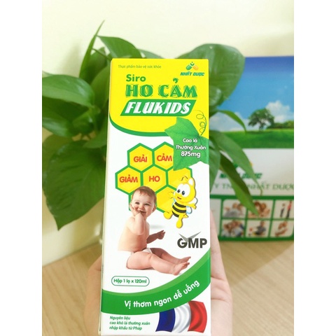 SIRO HO CẢM FLUKIDS -  Giúp bé nhuận phế, làm ấm và sạch đường hô hấp trên, giải cảm, giảm ho do thời tiết (120ml)