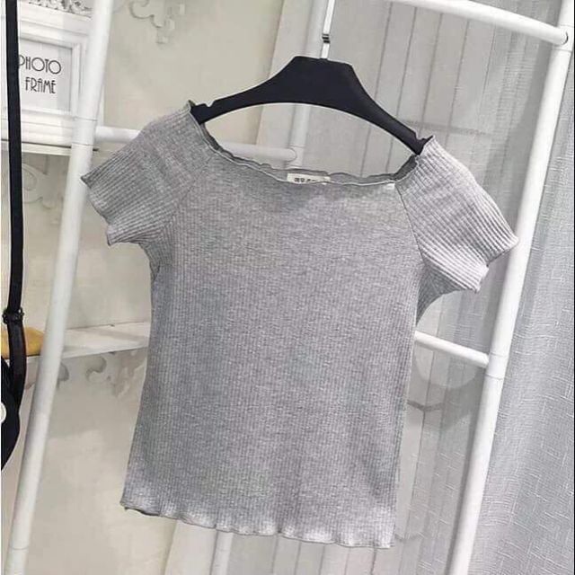 ÁO TĂM CROPTOP VIỀN BÈO