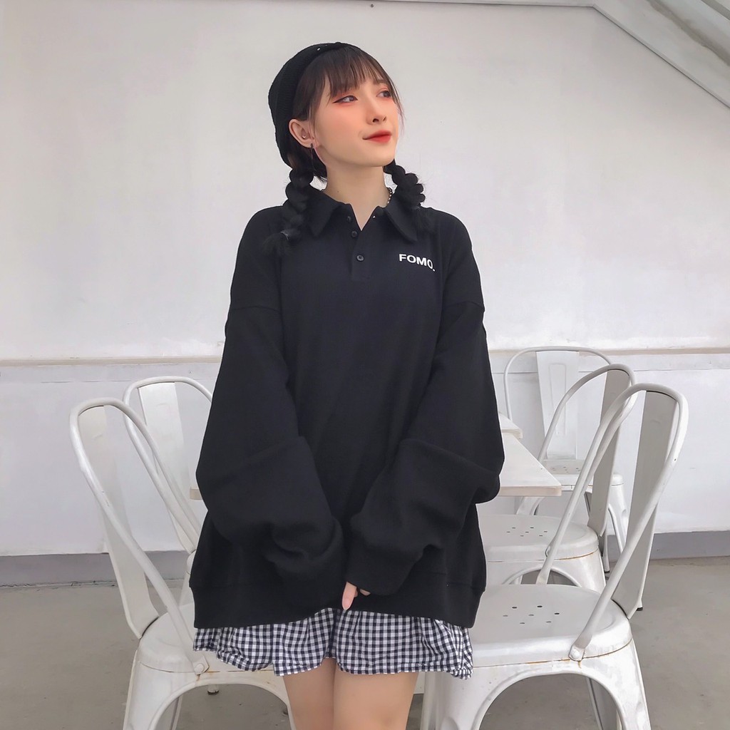 Áo Sweater POLO FOMO Tay Dài Form Rộng Ulzzang Unisex