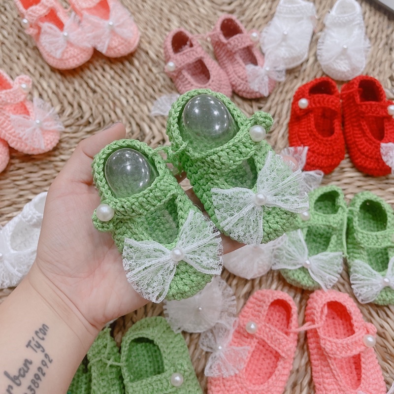 Giầy công chúa - giầy tiểu thư đính nơ cho bé