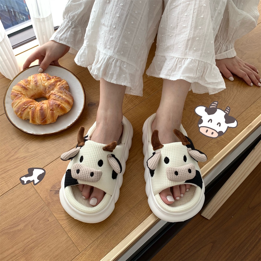 Dép bò sữa dép ếch xanh dép thỏ carot CHÍNH HÃNG XIXITIAO phong cách ulzzang Dép đi trong trong siêu mềm siêu êm