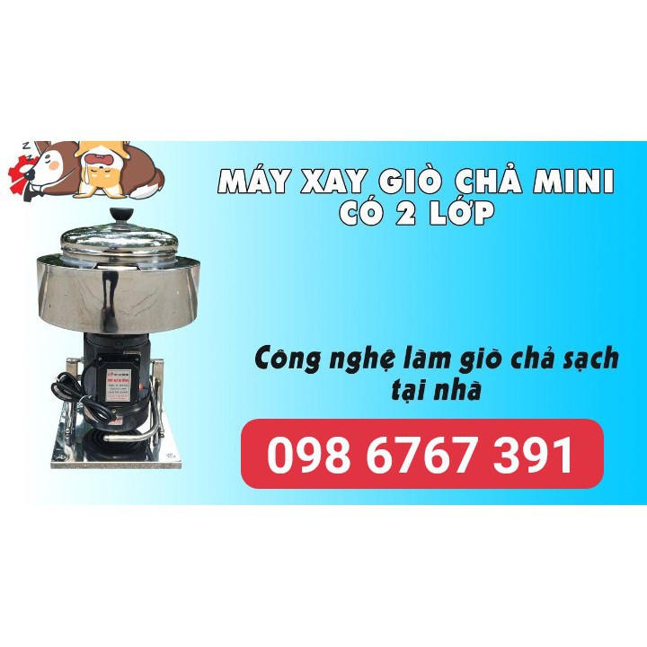 Máy xay chả lụa, xay thịt làm giò chả, chả cá, nồi cỡ lớn có bao đá