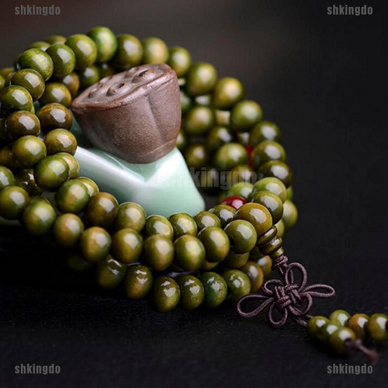 THINH Sandalwood Tibetan Buddhism Mala Sandal Prayer Beads 108 Beads Bracelet Necklace