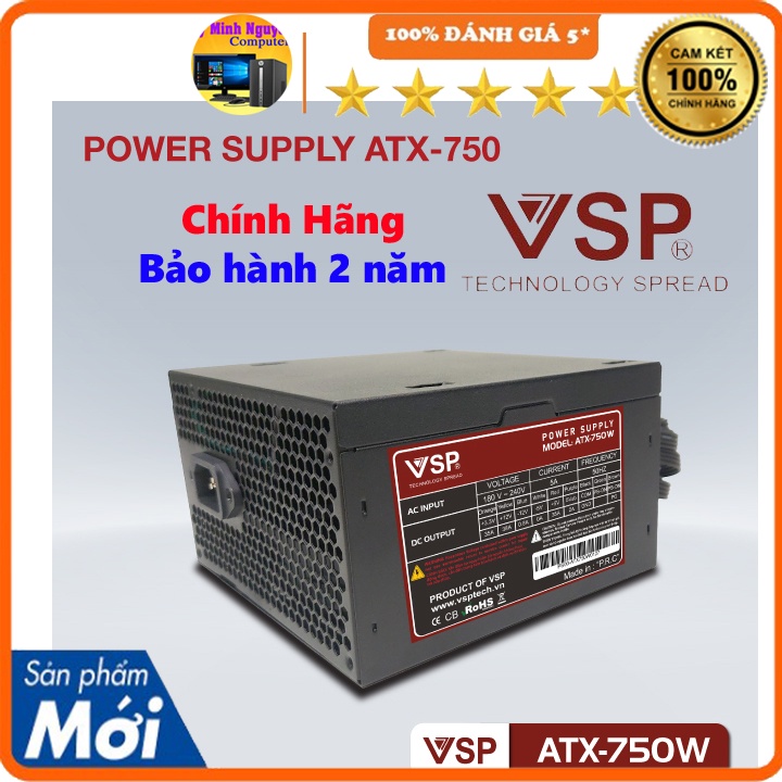 Nguồn máy tính VSP 750w - chính hãng VSP bảo hành 2 năm