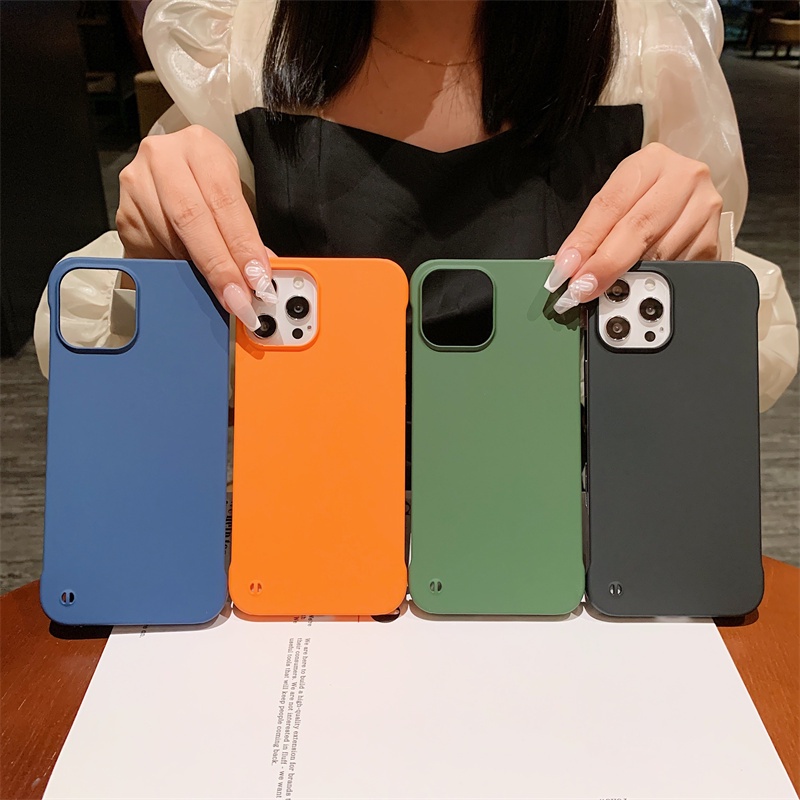 Ốp Điện Thoại Không Khung Vân Kim Loại Nhám Cho iPhone14 13 14ProMax xr 12 13 14Plus