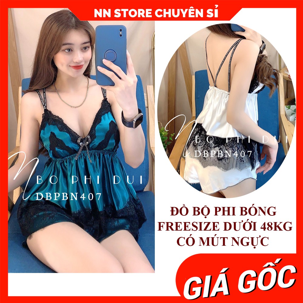 Đồ bộ nữ mặc nhà chất phi bóng mềm mịn phối ren dễ thương BPT407 BPT414