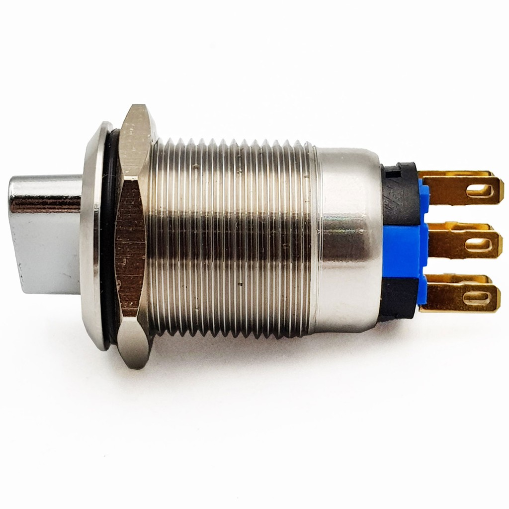 Công tắc chuyển chế độ kim loại 19mm 6 chân 3 vị trí