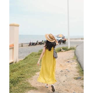Đầm suông dài rộng ren không tay RUCHAN