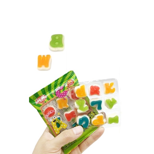 Kẹo dẻo hình chữ cái hương vị trái cây - kẹo dẻo trẻ em