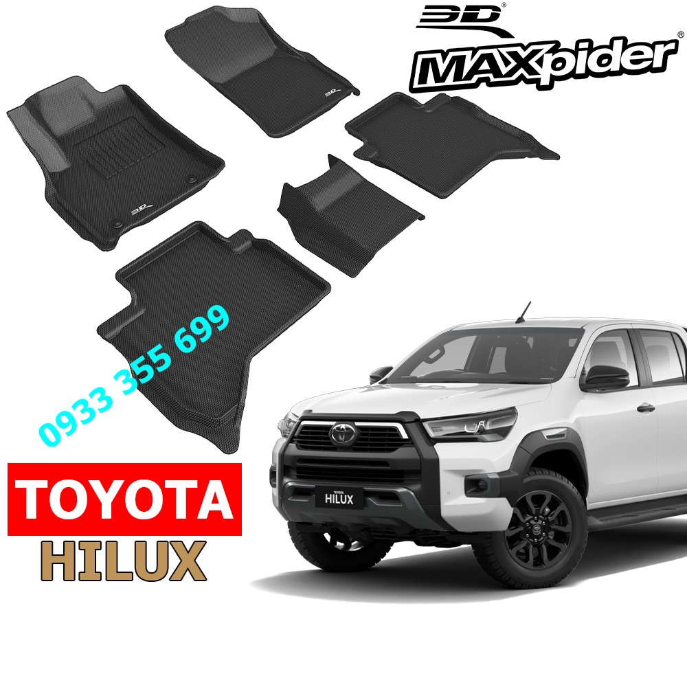 Thảm Lót Sàn TOYOTA HILUX chính hãng 3D MAXpider KAGU