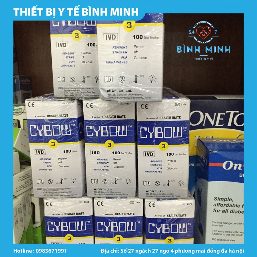 Que thử nước tiểu 3 thông số Cybow