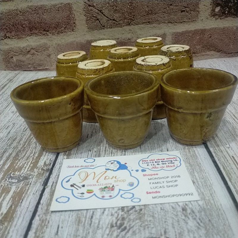 Bộ 5 Chung Trà Cổ Đá Xưa