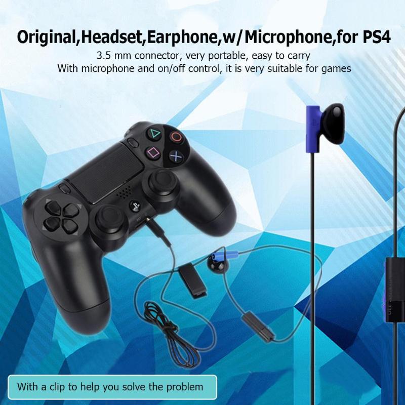 Tai nghe đơn có dây với micro 1.2m và nút điều khiển âm lượng cho tay cầm PS4