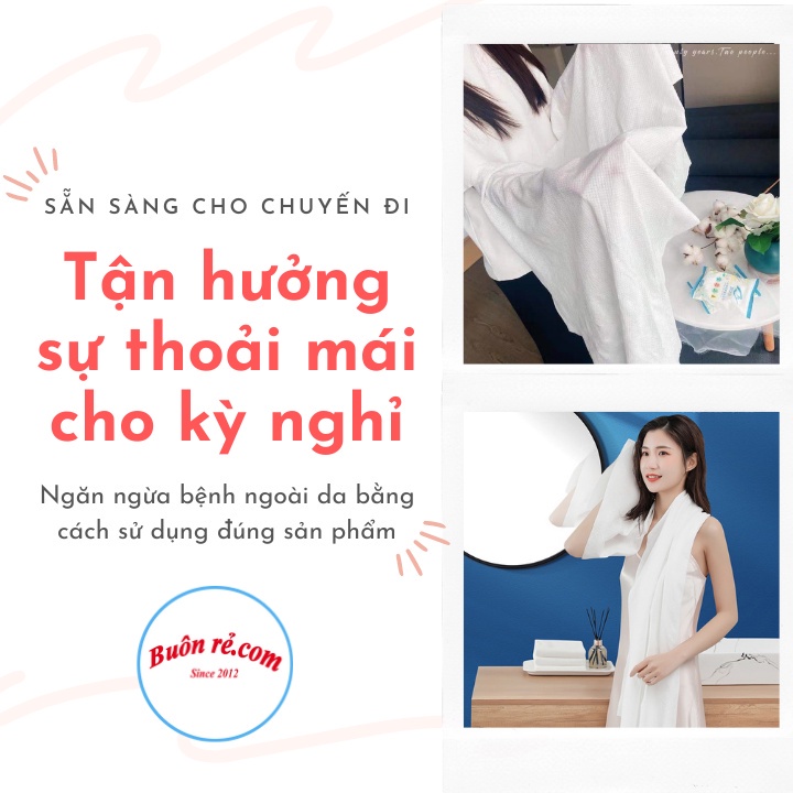 Khăn tắm viên nén du lịch (70x140cm) dùng được nhiều lần Khăn tắm cotton tiện lợi