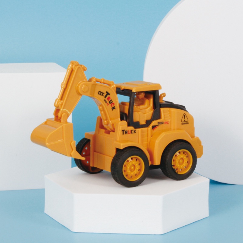 Bộ 6 xe đồ chơi mô hình công trình xây dựng cho bé nhựa an toàn, bền đẹp rất nhiều chủ đề RAMBO TOYS