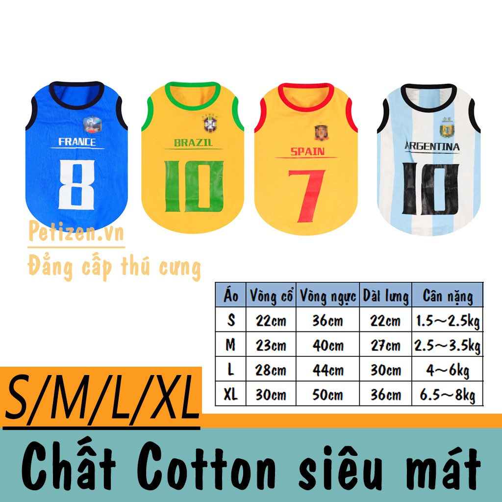 Áo tuyển thủ Worldcup - chất liệu 100% Cotton cực mát