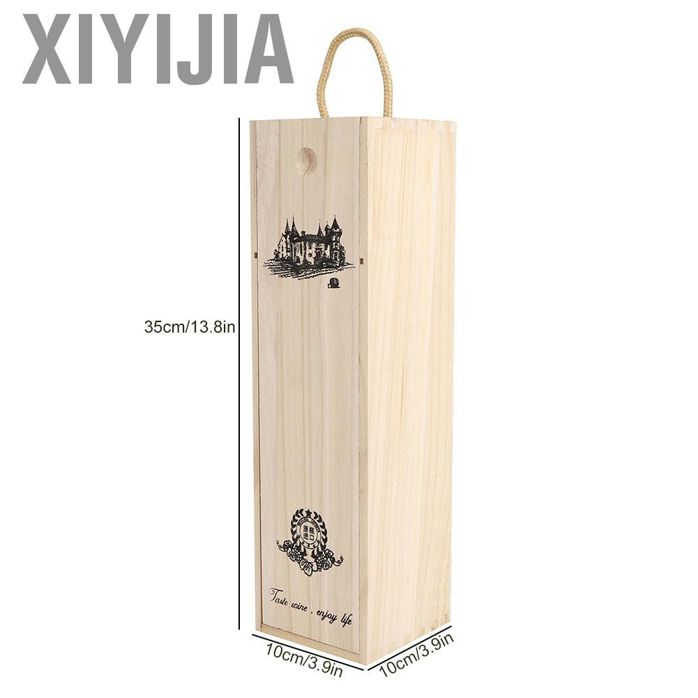 Xiyijia Retro Red Wine Bottle Box Portable Delicate Wooden Storage Container Gift Cas HG