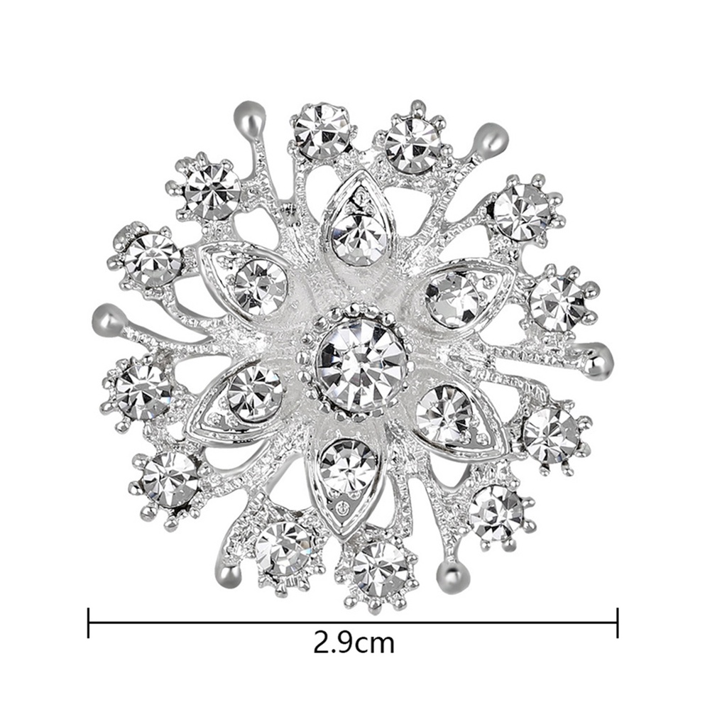 Ghim gài áo hình hoa đính đá xinh xắn