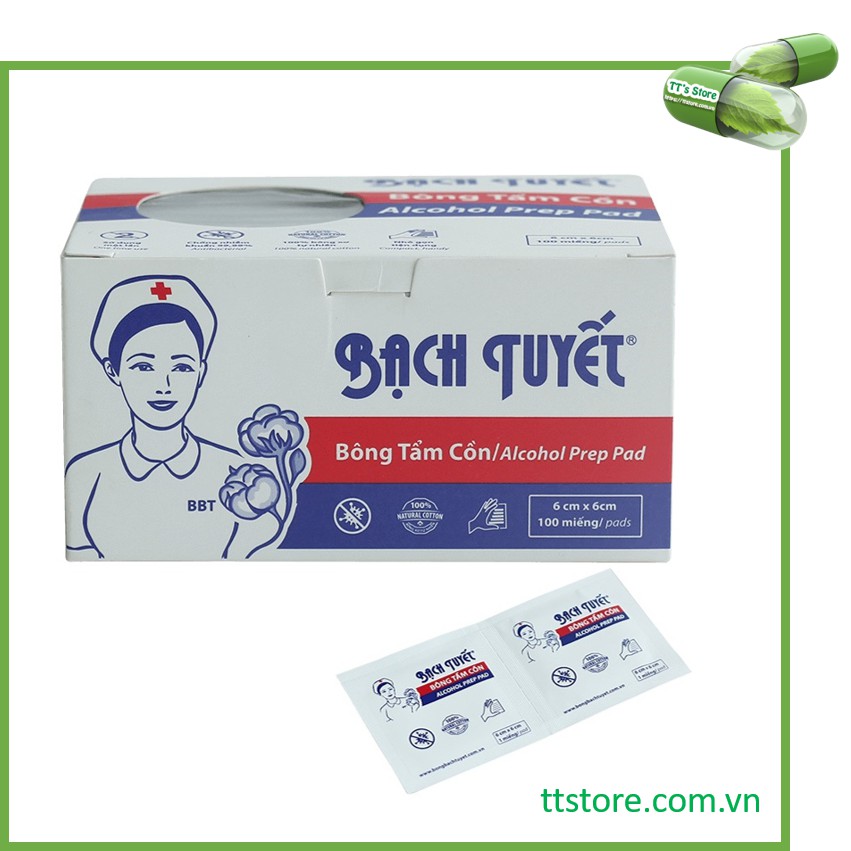 Bông Tẩm Cồn Bạch Tuyết - Alcol pad - Alcohol pad