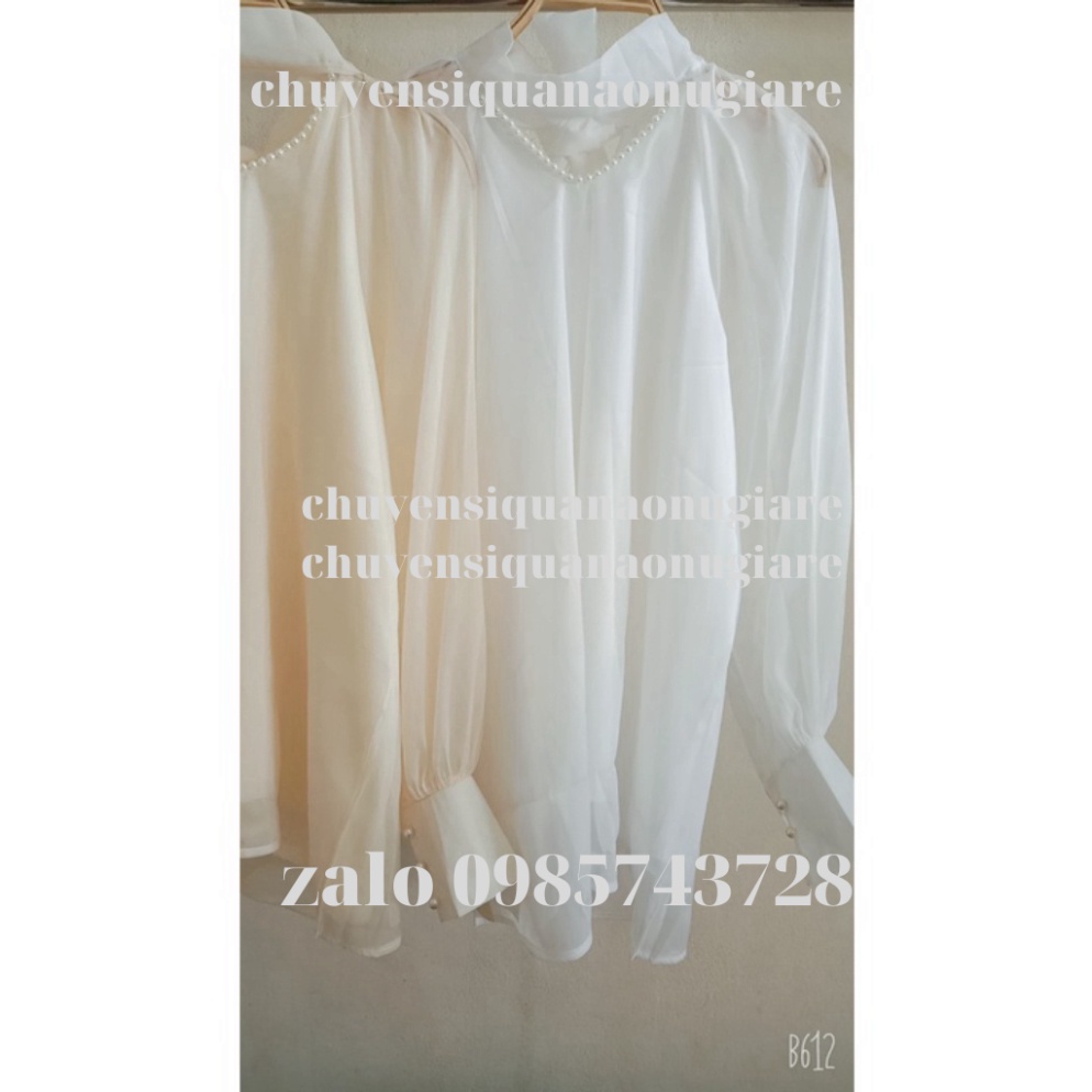 Áo babydoll tay bồng tiểu thư dấu quần kaca chuyensiquanaonugiare