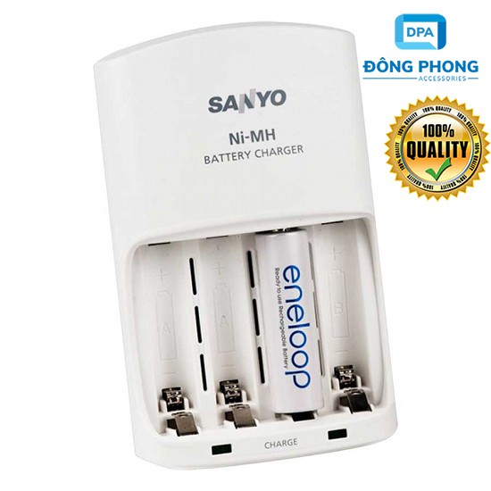 Bộ Sạc Pin AA và AAA Chính Hãng Sanyo Eneloop